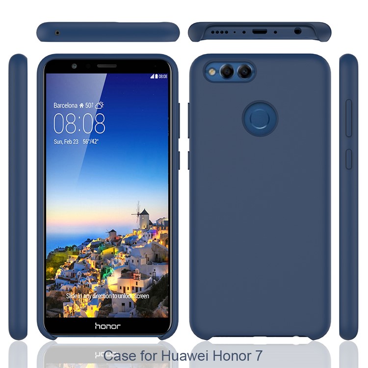 50Pcs/Set Liquid Silicone Mobile Phone Shell for Huawei Honor 7X - Baby Blue-2