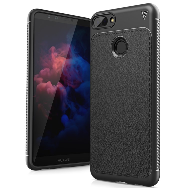 IVSO Gentry Series Leather Coated TPU Case for Huawei Y9 (2018) - Black-1