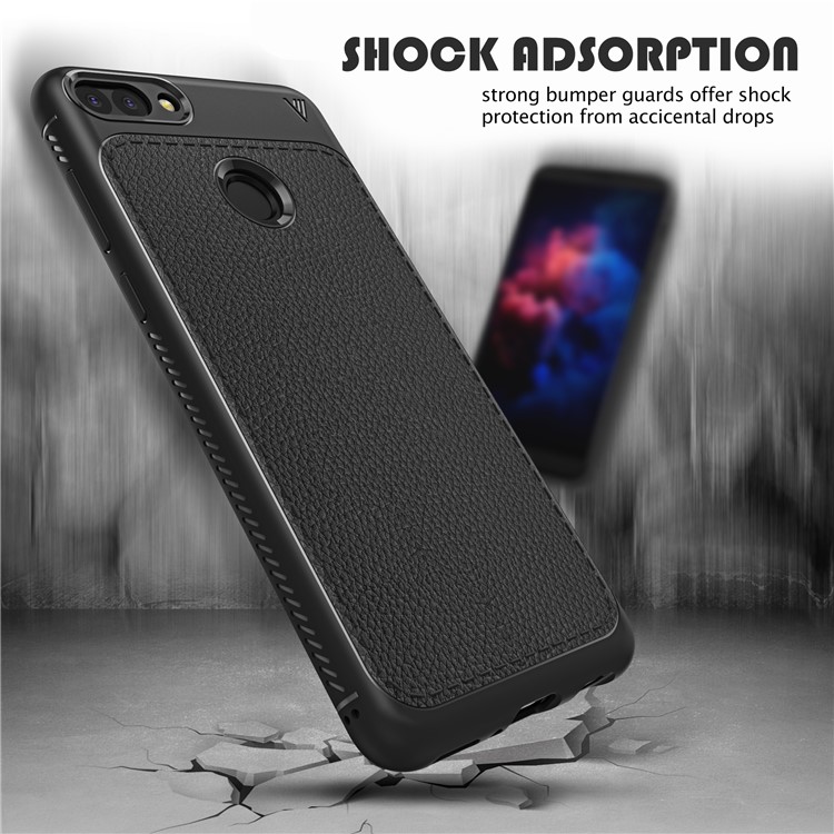 IVSO Gentry Series Leather Coated TPU Case for Huawei Y9 (2018) - Black-2
