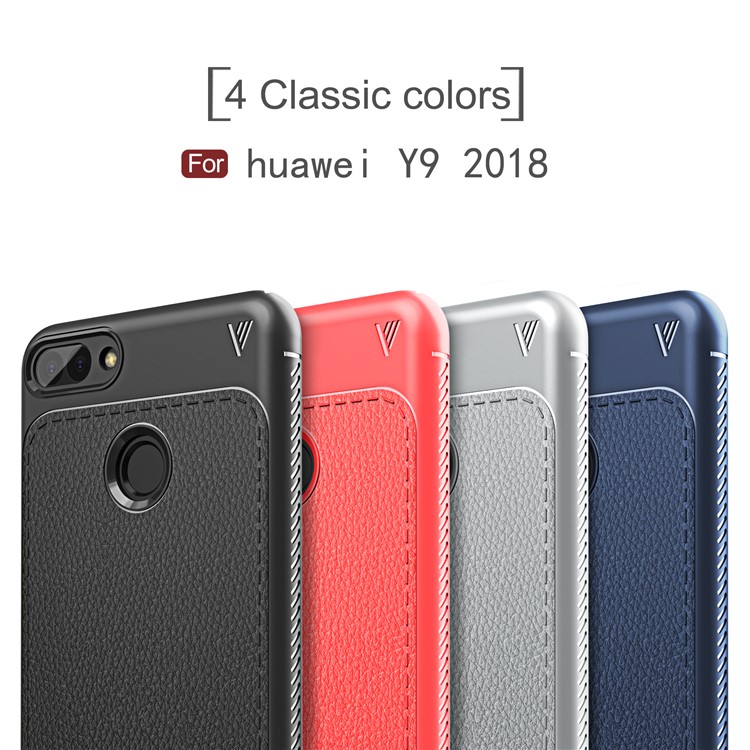 IVSO Gentry Series Leather Coated TPU Case for Huawei Y9 (2018) - Black-7