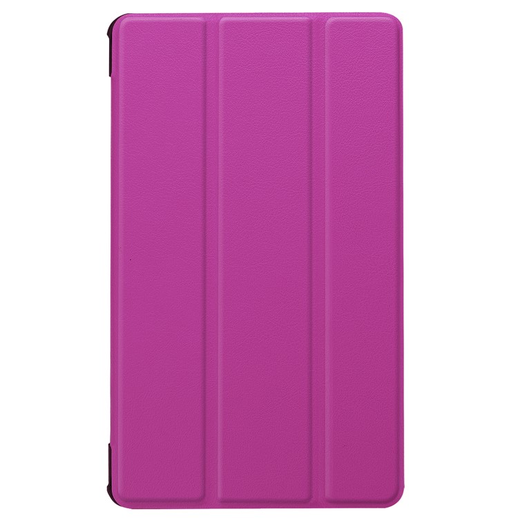 For Huawei MediaPad M5 8 Tri-fold Leather Cover Accessory with Stand - Purple-2