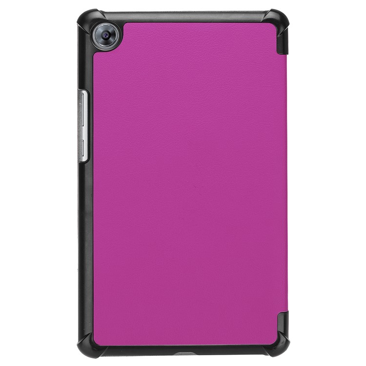 For Huawei MediaPad M5 8 Tri-fold Leather Cover Accessory with Stand - Purple-3