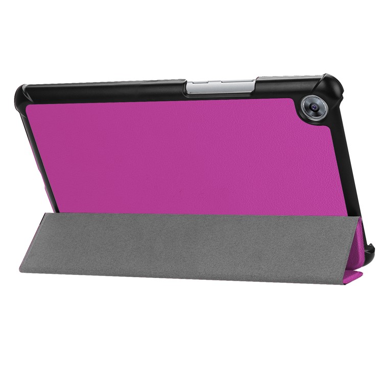 For Huawei MediaPad M5 8 Tri-fold Leather Cover Accessory with Stand - Purple-6