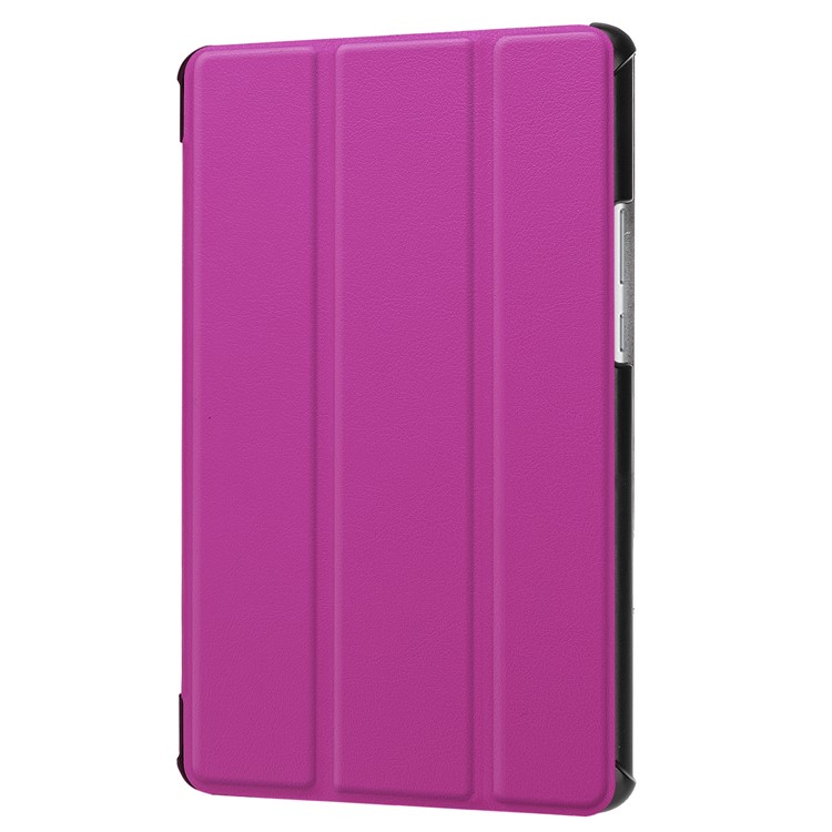 For Huawei MediaPad M5 8 Tri-fold Leather Cover Accessory with Stand - Purple-7