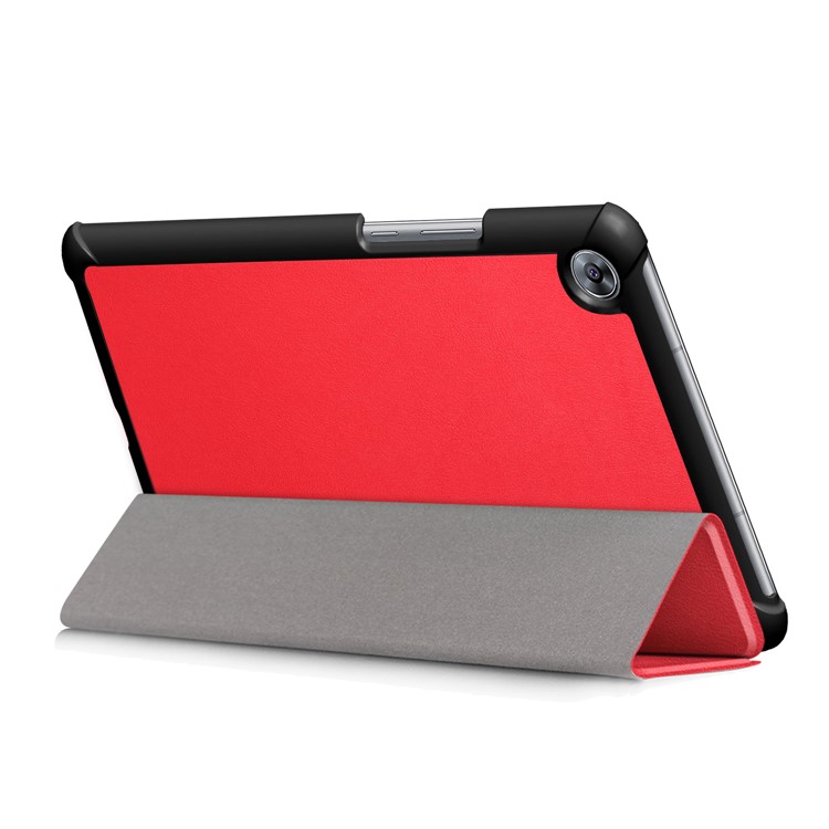 Tri-fold Stand Leather Tablet Smart Cover for Huawei MediaPad M5 8 - Red-7