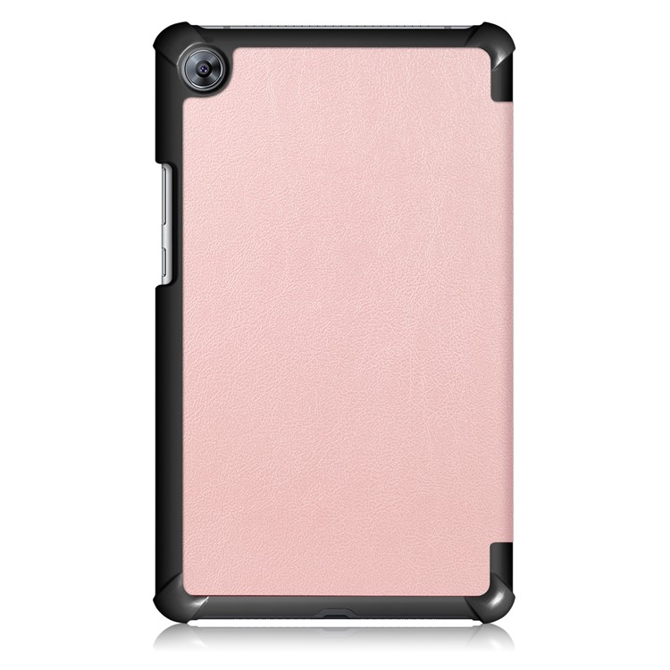 Tri-fold Stand Leather Tablet Smart Flip Casing for Huawei MediaPad M5 8 - Rose Gold-3