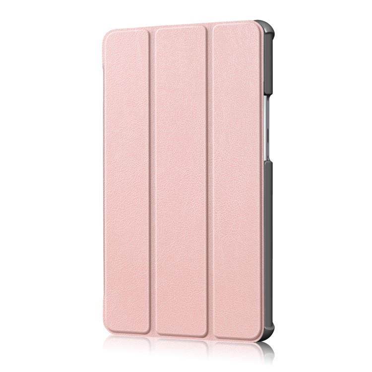 Tri-fold Stand Leather Tablet Smart Flip Casing for Huawei MediaPad M5 8 - Rose Gold-4