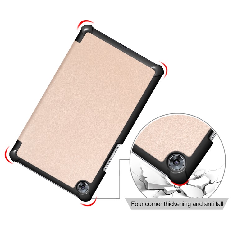Tri-fold Stand Flip Leather Smart Tablet Case for Huawei MediaPad M5 8 - Gold-5