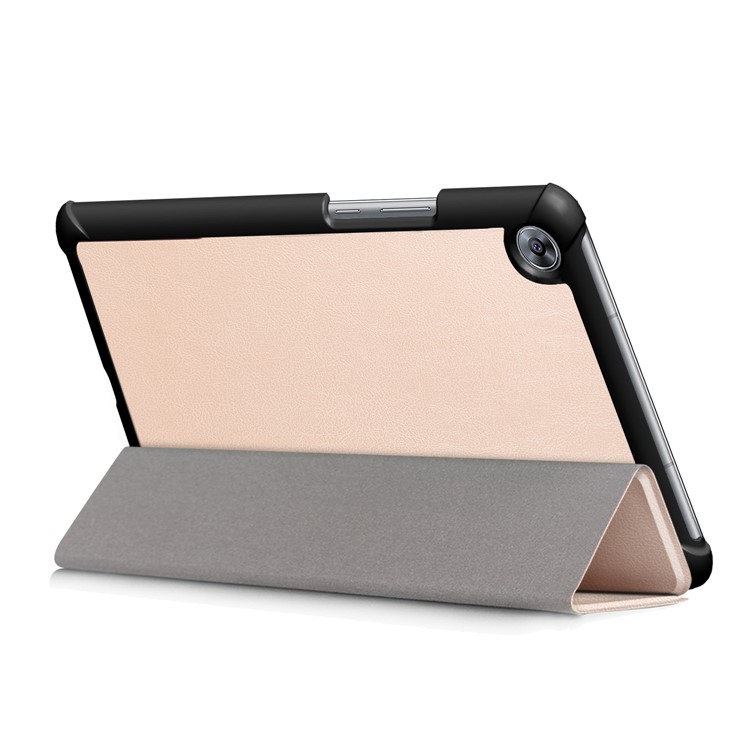 Tri-fold Stand Flip Leather Smart Tablet Case for Huawei MediaPad M5 8 - Gold-7