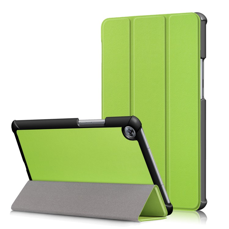 Tri-fold Stand Leather Tablet Smart Tablet Cover for Huawei MediaPad M5 8 - Green-1