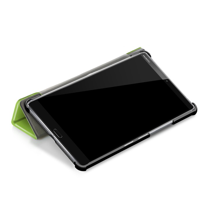 Tri-fold Stand Leather Tablet Smart Tablet Cover for Huawei MediaPad M5 8 - Green-8
