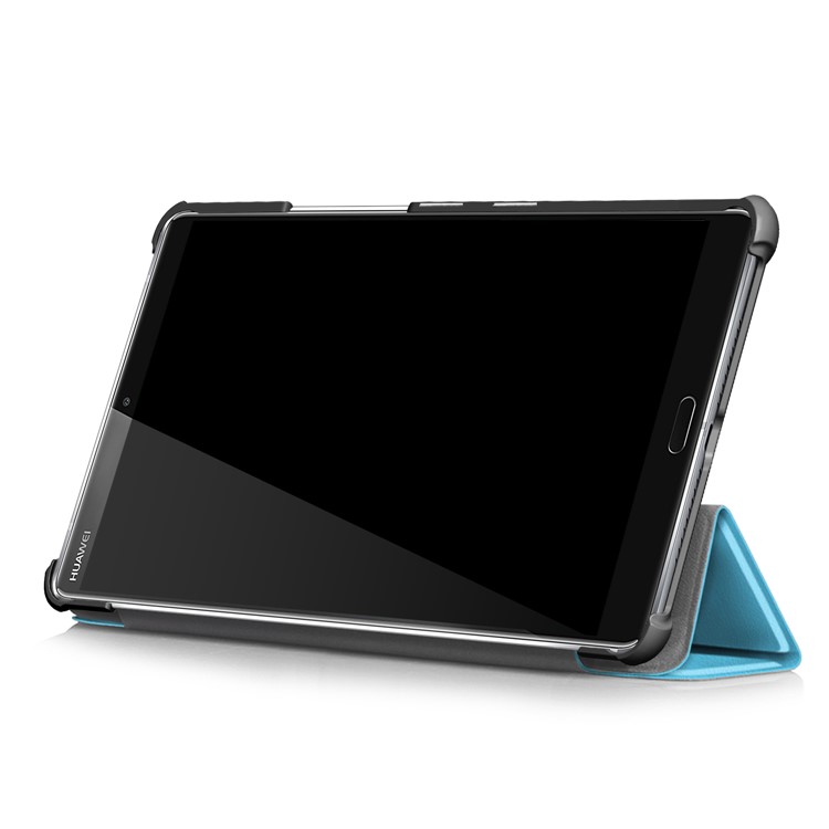 Tri-fold Stand Leather Tablet Smart Protective Case for Huawei MediaPad M5 8 - Baby Blue-6