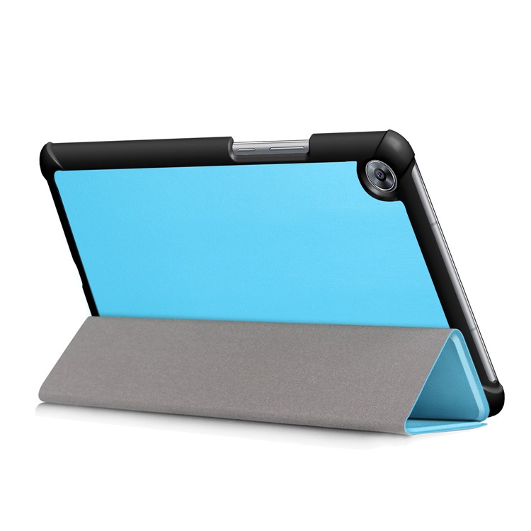 Tri-fold Stand Leather Tablet Smart Protective Case for Huawei MediaPad M5 8 - Baby Blue-7