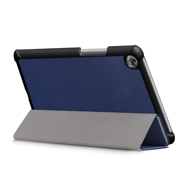 Tri-fold Stand Flip Leather Tablet Smart Protective Shell for Huawei MediaPad M5 8 - Dark Blue-7