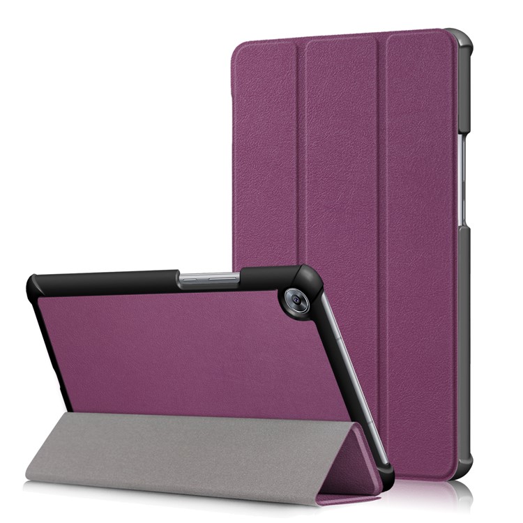 Tri-Fold Stand Flip Ledertasche Für Huawei Mediapad M5 8 - Lila-1