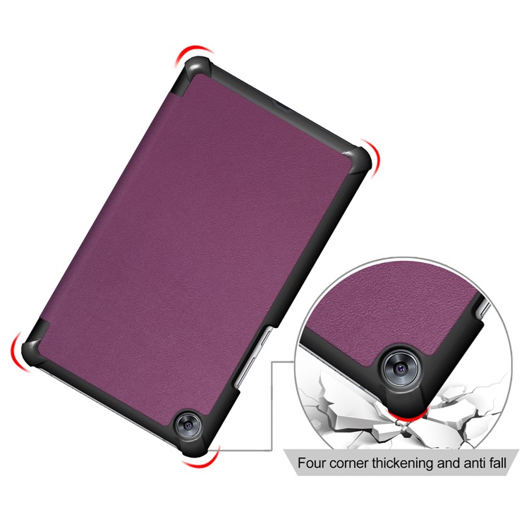 Tri-Fold Stand Flip Ledertasche Für Huawei Mediapad M5 8 - Lila-5