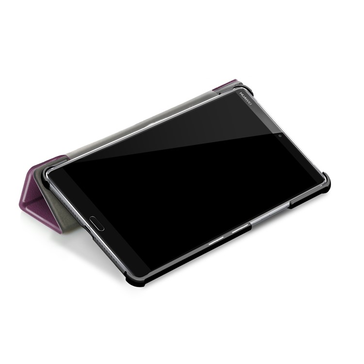Tri-Fold Stand Flip Ledertasche Für Huawei Mediapad M5 8 - Lila-8