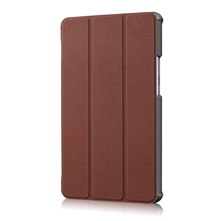 Tri-fold Stand Flip Leather Smart Protection Case for Huawei MediaPad M5 8 - Brown-4