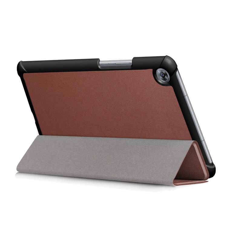 Tri-fold Stand Flip Leather Smart Protection Case for Huawei MediaPad M5 8 - Brown-7
