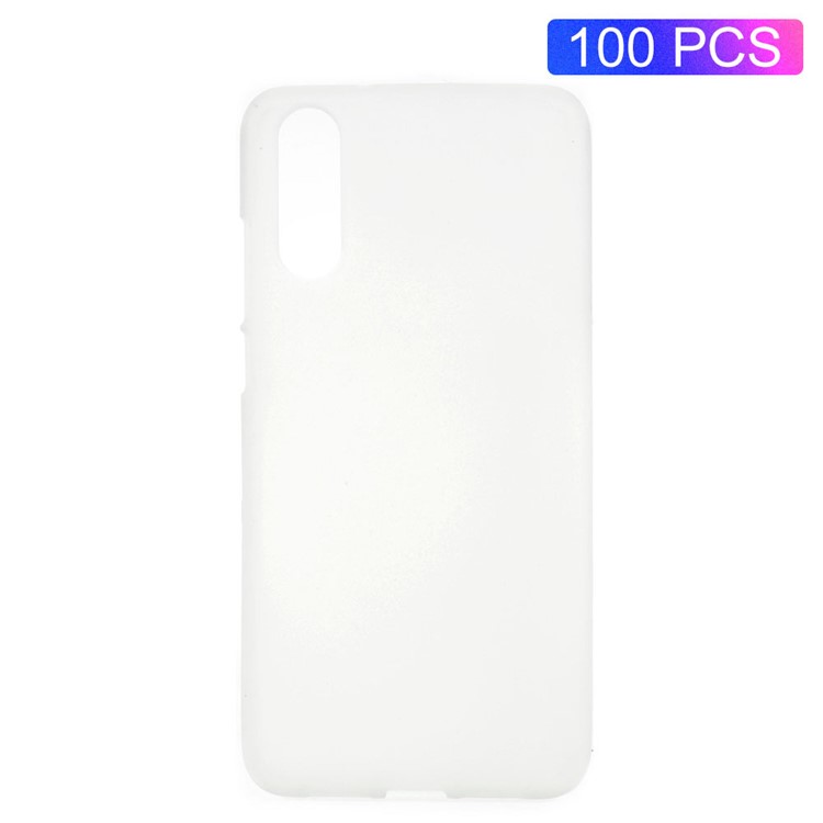 100PCS/Pack Double Sided Matte TPU Cell Phone Cover Shell for Huawei P20 Pro - White-1