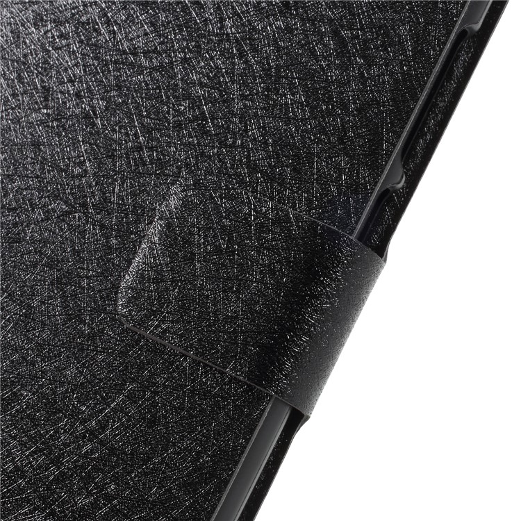 Silk Texture Card Holder Stand Leather Case for Huawei P20 Lite / Nova 3e - Black-6