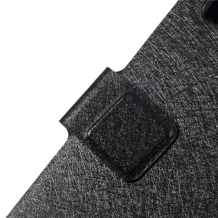 Silk Texture Card Holder Stand Leather Case for Huawei P20 Lite / Nova 3e - Black-7