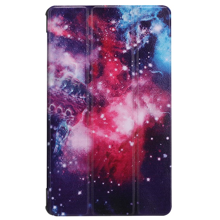 Pattern Printing Leather Tri-fold Stand Tablet Folio Shell for Huawei MediaPad M5 8 - Starry Sky-2