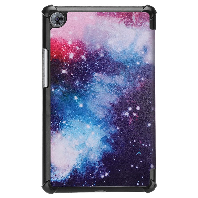 Pattern Printing Leather Tri-fold Stand Tablet Folio Shell for Huawei MediaPad M5 8 - Starry Sky-3
