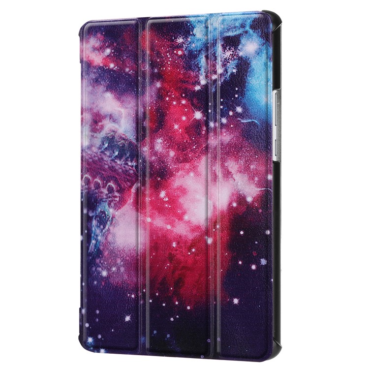 Pattern Printing Leather Tri-fold Stand Tablet Folio Shell for Huawei MediaPad M5 8 - Starry Sky-7