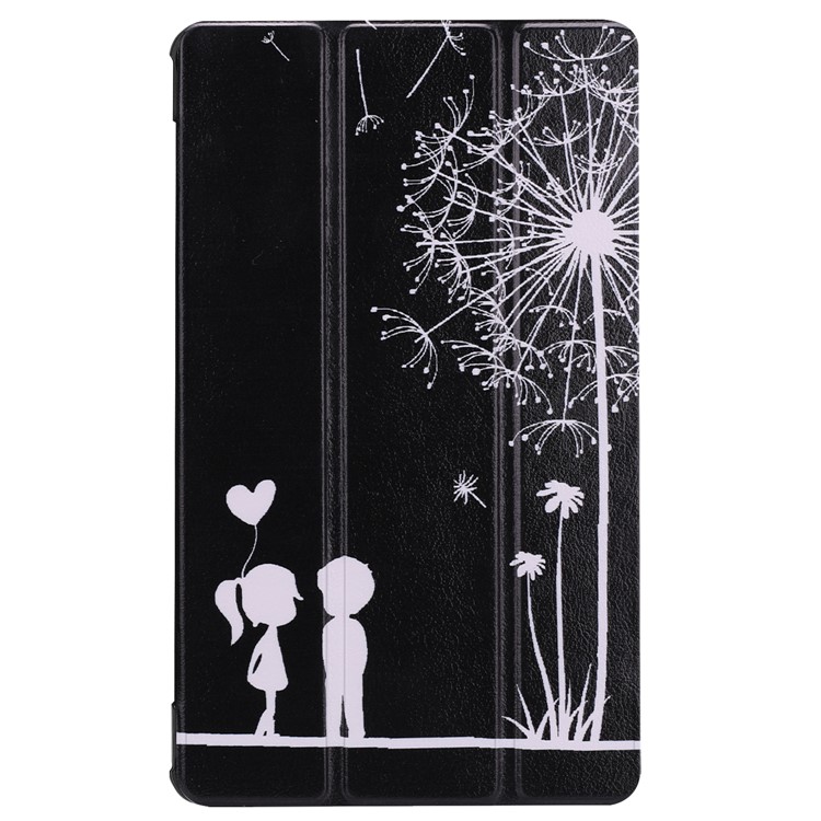 Pattern Printing Leather Tri-fold Stand Tablet Case Accessory for Huawei MediaPad M5 8 - Dandelion-2