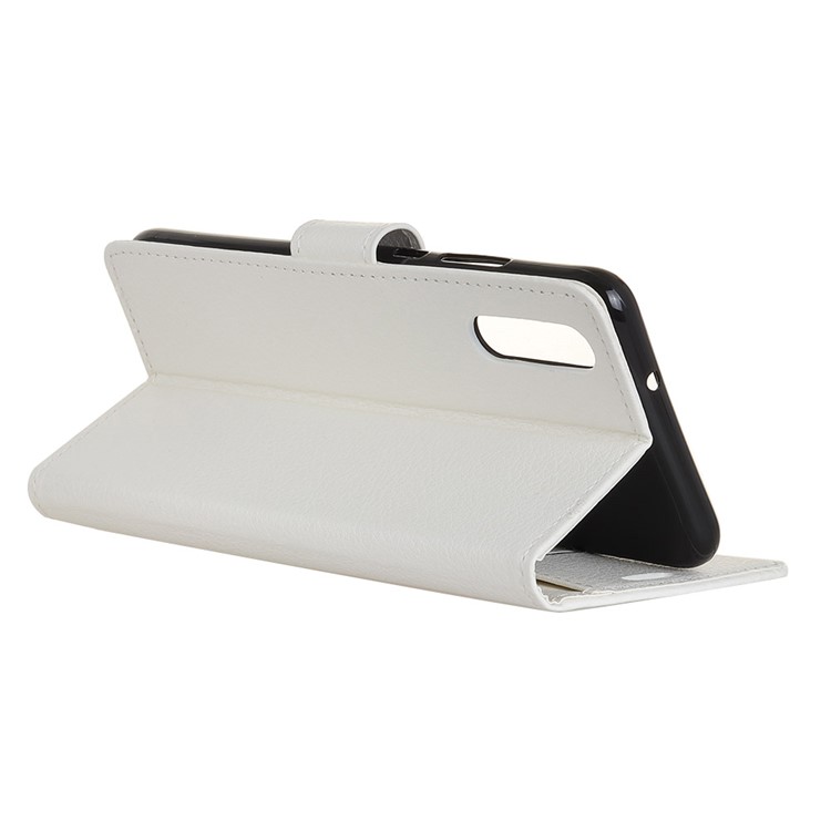 Litchi Texture Wallet Stand Leather Cover for Huawei P20 Pro - White-6