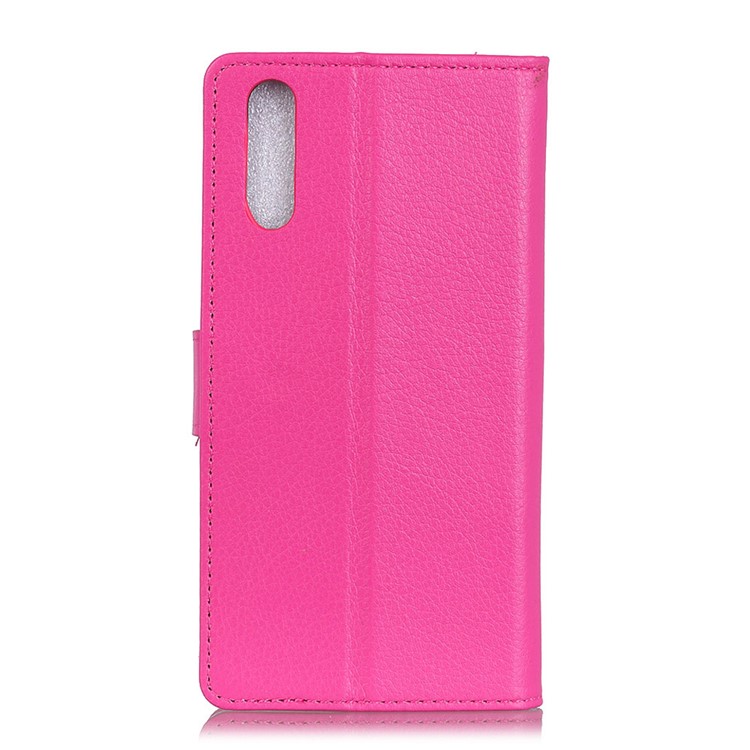 Litchi Texture Wallet Stand Leather Protector Case for Huawei P20 Pro - Rose-3