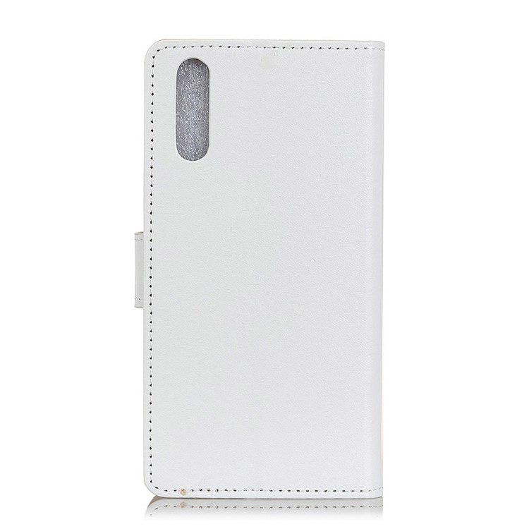 Wallet Stand Flip Leather Phone Cover for Huawei P20 Pro - White-2