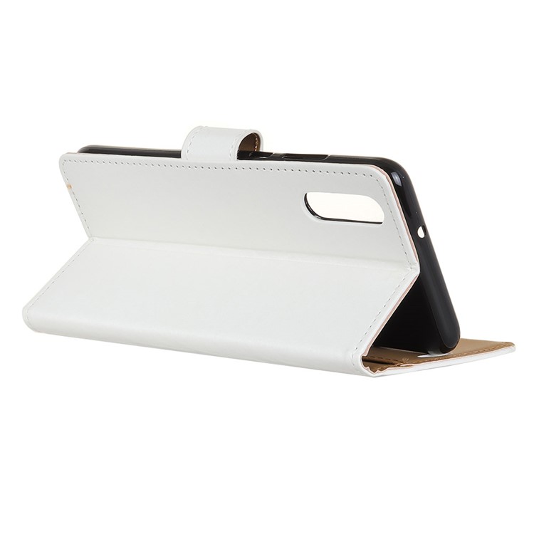 Wallet Stand Flip Leather Phone Cover for Huawei P20 Pro - White-3