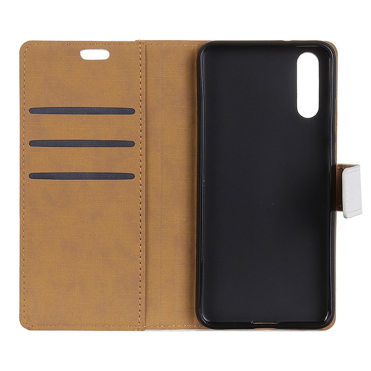 Wallet Stand Flip Leather Phone Shell for Huawei P20 Pro - Silver-5