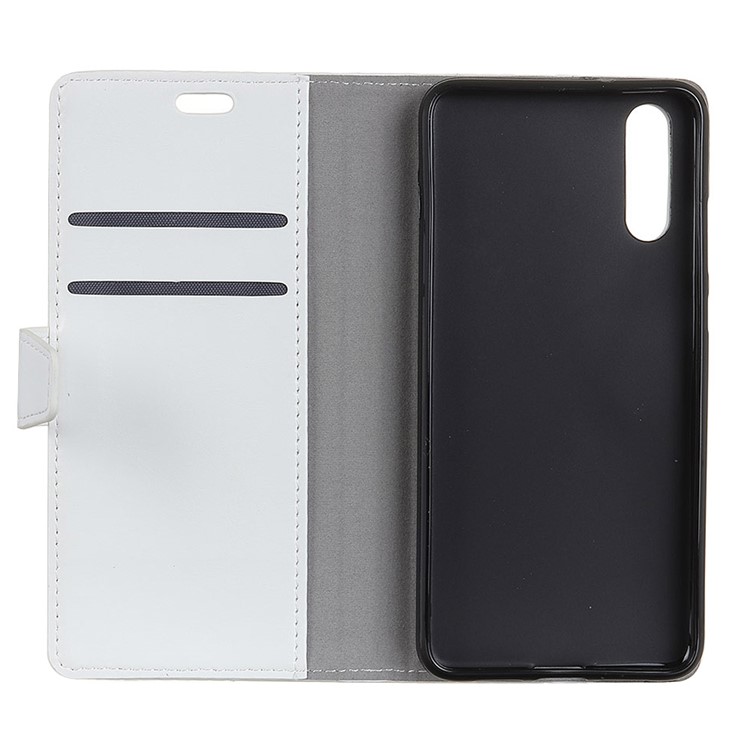 Crazy Horse Texture Wallet Stand Leather Mobile Phone Cover for Huawei P20 Pro - White-4