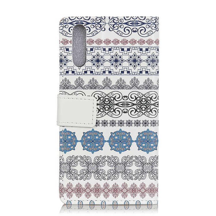 Pattern Printing Wallet Leather Phone Shell for Huawei P20 Pro - Tribal Flowers-2