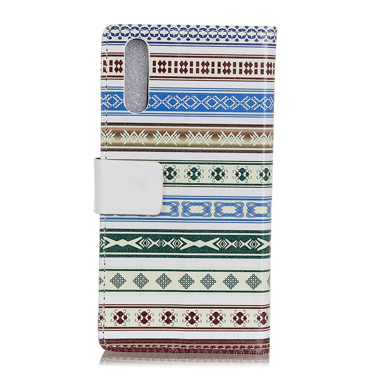 Patterned Wallet Leather Mobile Cover for Huawei P20 Pro - Ethnic Style Pattern-2