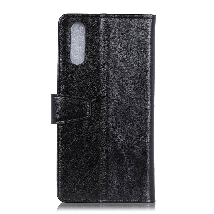 Crazy Horse Texture Leather Magnetic Stand Wallet Protective Case for Huawei P20 Pro - Black-4