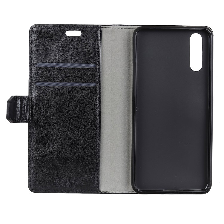Crazy Horse Texture Leather Magnetic Stand Wallet Protective Case for Huawei P20 Pro - Black-5
