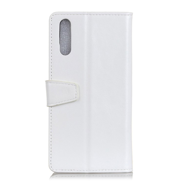 Crazy Horse Texture Leather Magnetic Stand Wallet Protective Cover for Huawei P20 Pro - White-3