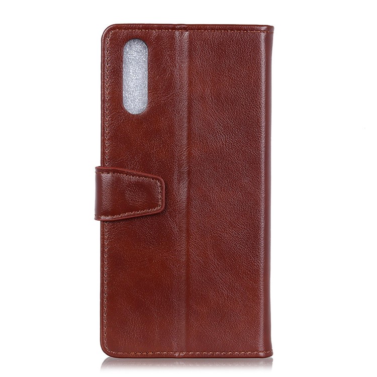 Crazy Horse Texture Leather Magnetic Stand Wallet Protective Mobile Phone Case for Huawei P20 Pro - Brown-3