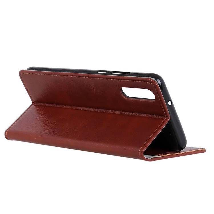 Crazy Horse Texture Leather Magnetic Stand Wallet Protective Mobile Phone Case for Huawei P20 Pro - Brown-5