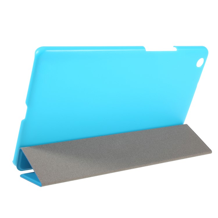 Tri-fold Stand Smart Leather Shell Accessory for Huawei MediaPad M3 8.4 - Blue-4