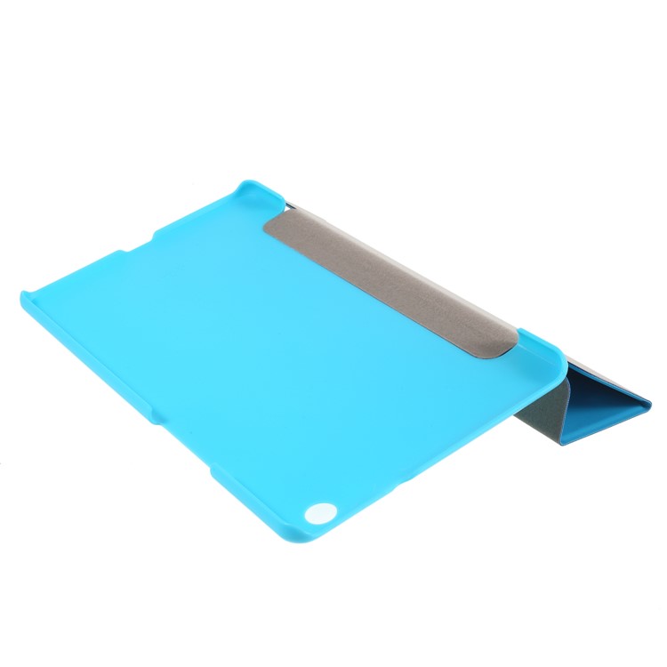 Tri-fold Stand Smart Leather Shell Accessory for Huawei MediaPad M3 8.4 - Blue-5