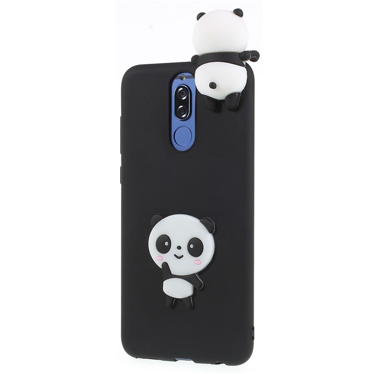 Cute 3D Cartoon Doll Pattern TPU Case for Huawei Mate 10 Lite / nova 2i / Maimang 6 / Honor 9i (India) - Shy Panda-2