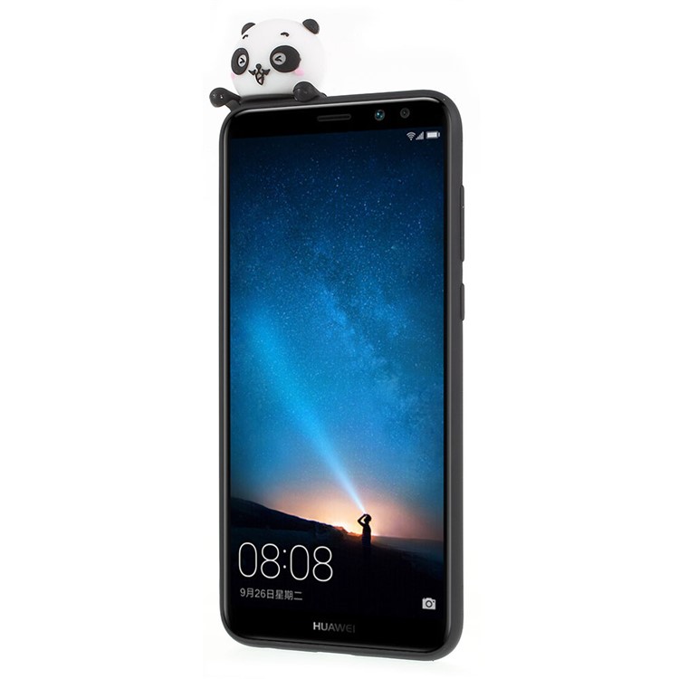 Cute 3D Cartoon Doll Pattern TPU Case for Huawei Mate 10 Lite / nova 2i / Maimang 6 / Honor 9i (India) - Shy Panda-3