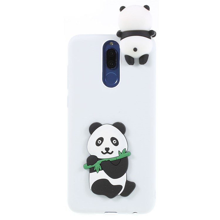 Cute 3D Cartoon Doll Pattern TPU Cover for Huawei Mate 10 Lite / nova 2i / Maimang 6 / Honor 9i (India) - Panda Eating Bamboo-1