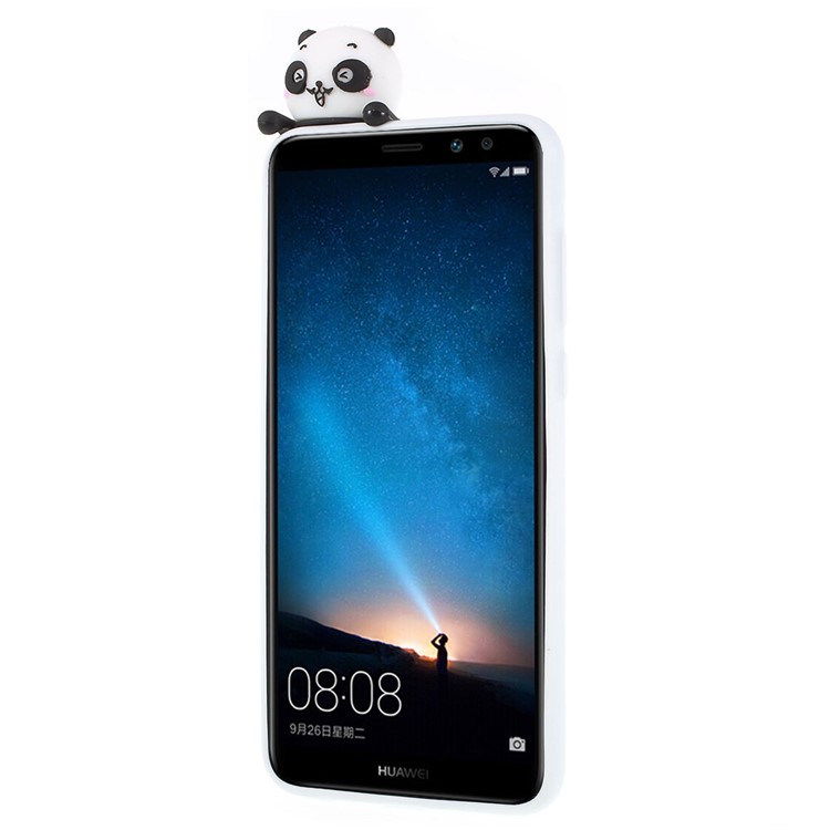 Cute 3D Cartoon Doll Pattern TPU Cover for Huawei Mate 10 Lite / nova 2i / Maimang 6 / Honor 9i (India) - Panda Eating Bamboo-3