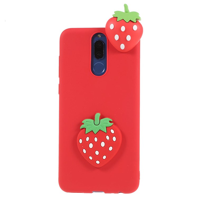 Cute 3D Cartoon Doll Pattern TPU Shell for Huawei Mate 10 Lite / nova 2i / Maimang 6 / Honor 9i (India) - Strawberry-1